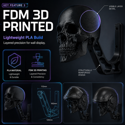 🏍️Skull Motorcycle Helmet Wall Mount