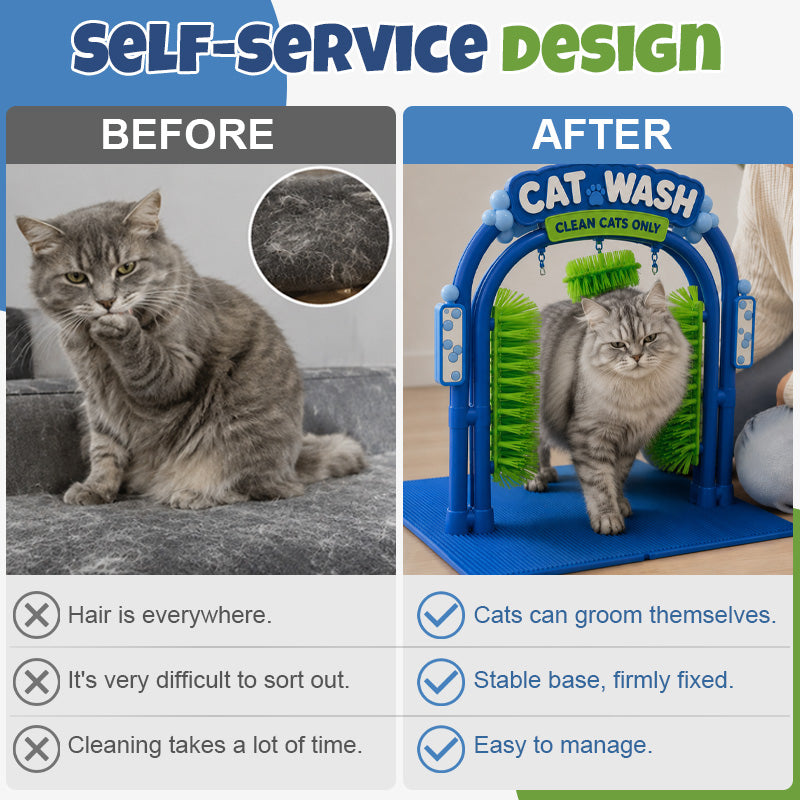 🔥Limited Time 50% OFF | 🐱 Self‑Grooming Cat Wash Station