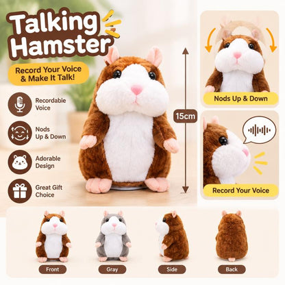 Talking Hamster Plush Toy – Funny Voice-Repeating Interactive Gift