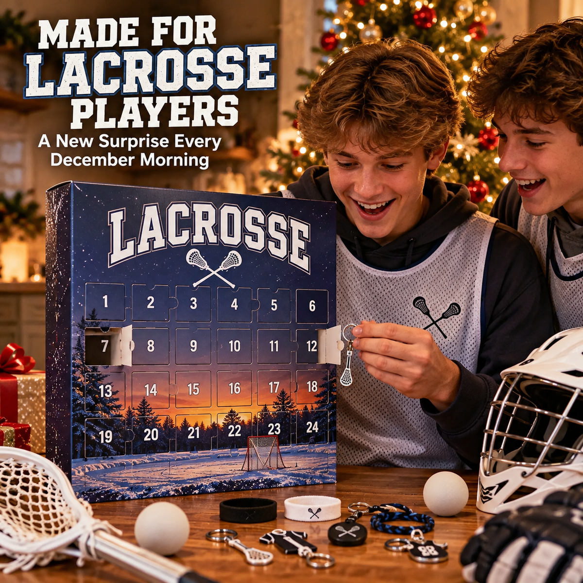 🥍24-Day Lacrosse Advent Calendar – Count Down to Christmas, One Surprise at a Time