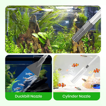 3-in-1 Aquarium Gravel Vacuum – Clean Gravel, Remove Waste & Change Water