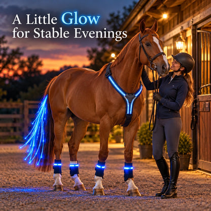 🐴 LED Horse Light Set – Neck, Tail & 4 Leg Bands ✨