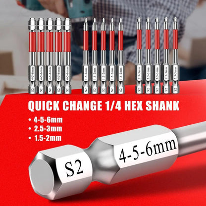 6-Piece Magnetic Hex Driver Bit Set