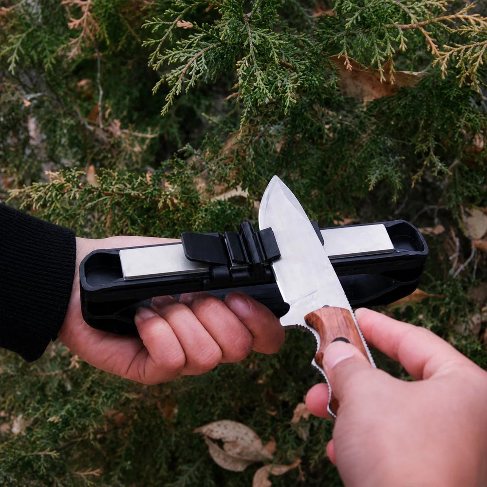 Portable precision knife sharpener