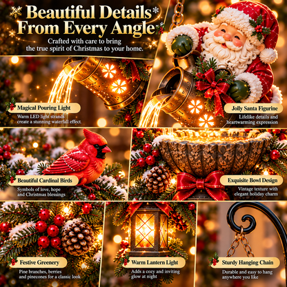 🎄 Santa’s Magical Light Pour – Solar Christmas Garden Hanging Light