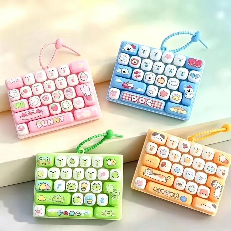 ⌨️ Cute Mini Keyboard Keychain – 4 Adorable Pastel Styles! 💕