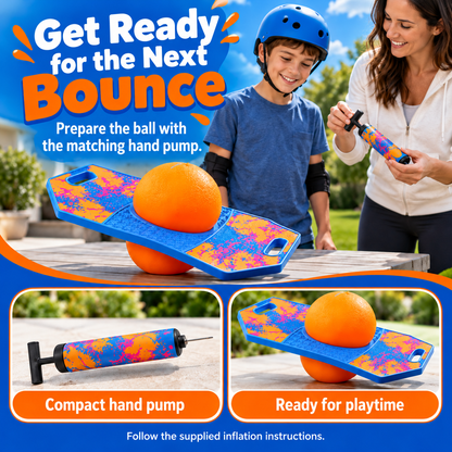 🚀 BounceBlitz™ – Kids' Inflatable Pogo Balance Board 🌈🏄‍♂️