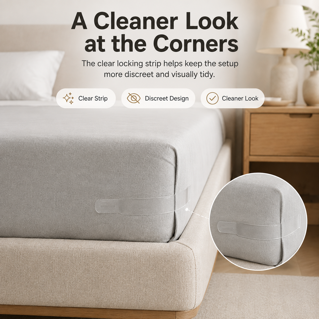 🛏️Bed Sheet Corner Fastener | 4-Piece Set for Smoother, Tidier Beds