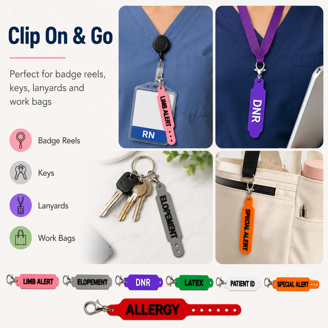 🏥 Hospital Wristband Charm | Nurse Badge & Keychain Accessory🩺