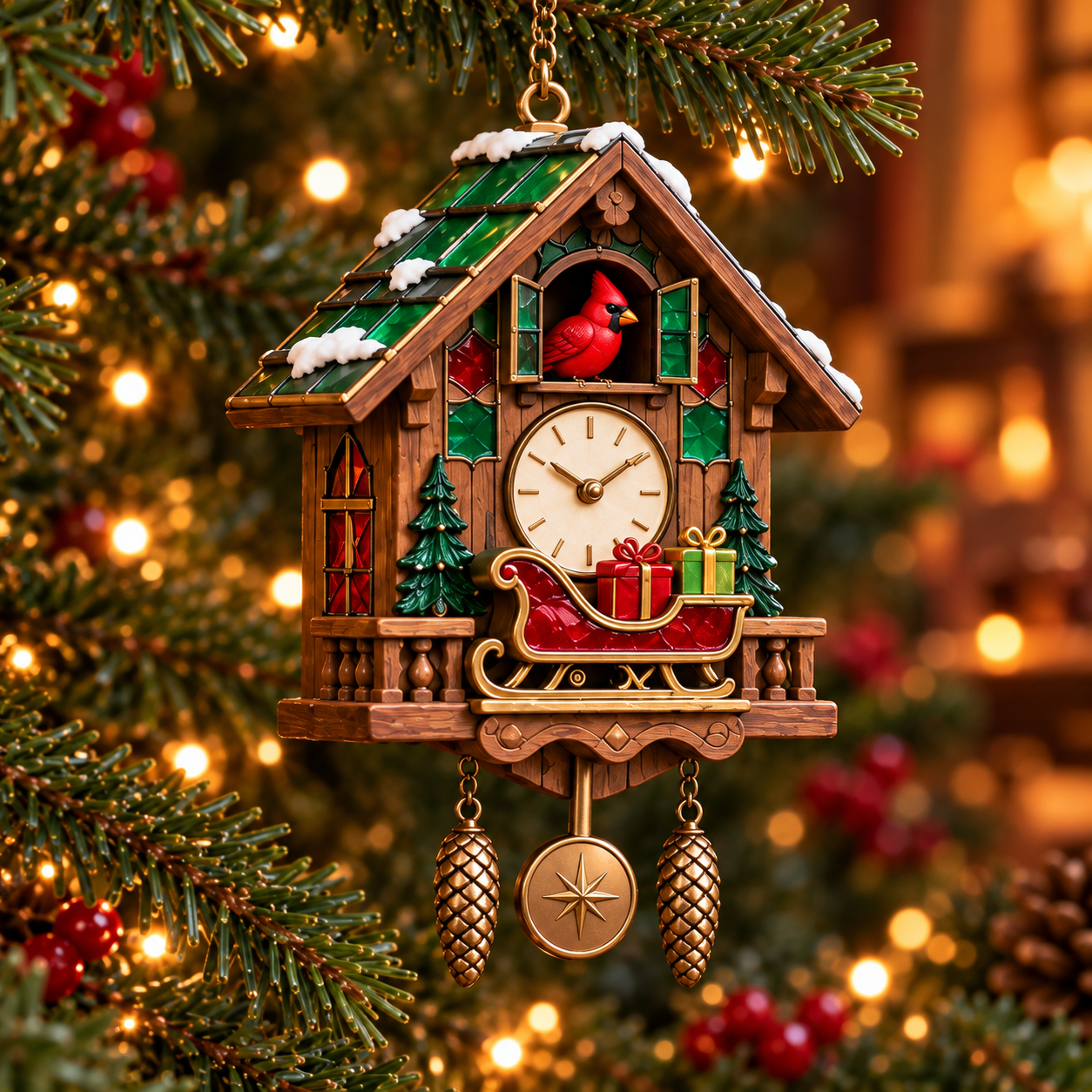 🛷 Santa's Christmas Sleigh Clock