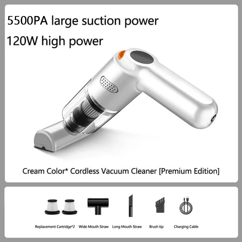 High-Power Cordless Vacuum Cleaner Kit for Car