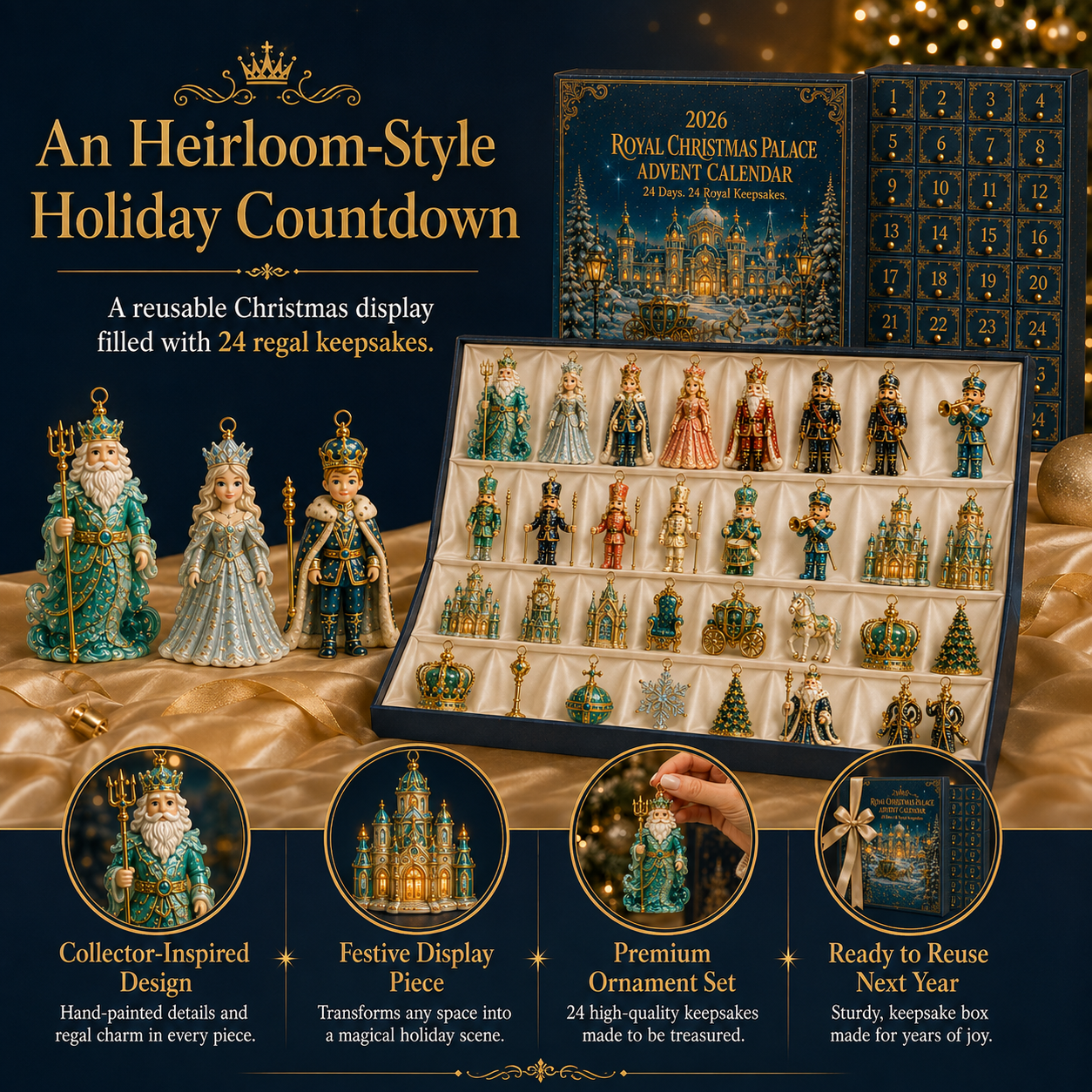 🔥2026 Royal Christmas Palace Luxury Countdown Gift Set