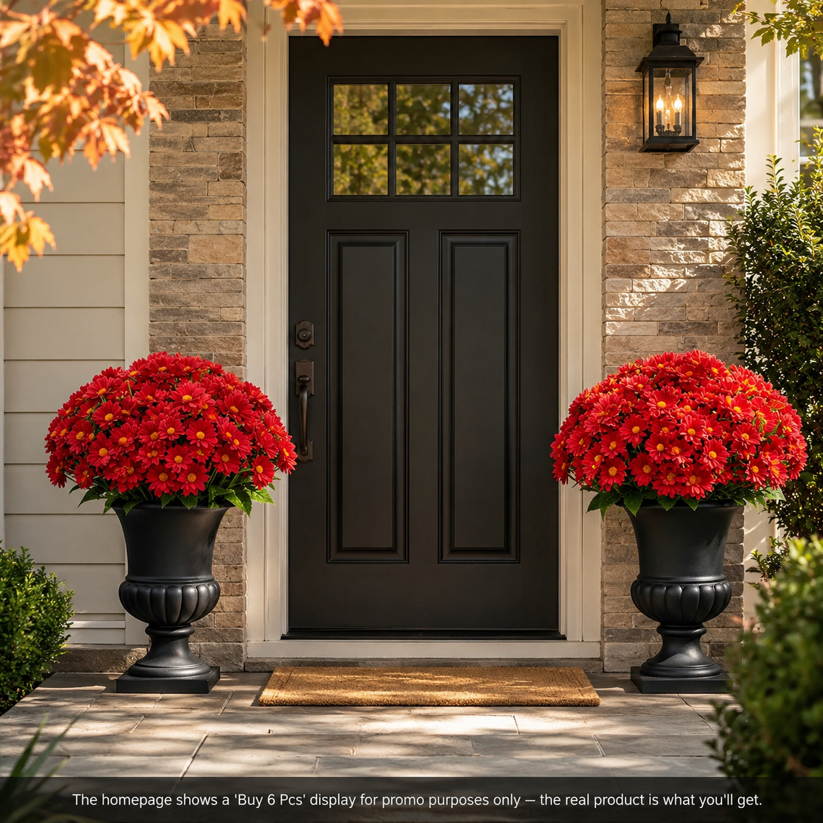 🌼Lifelike Artificial Fall Mums – No-Water Porch & Patio Autumn Flowers