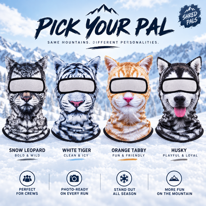 ❄️Animal-Print Ski Balaclava – Goggle & Helmet Friendly, 4 Styles