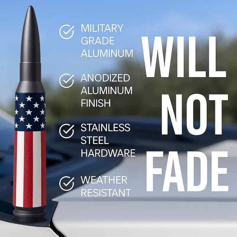✨EcoAuto 50 Cal Badass Bullet Antenna