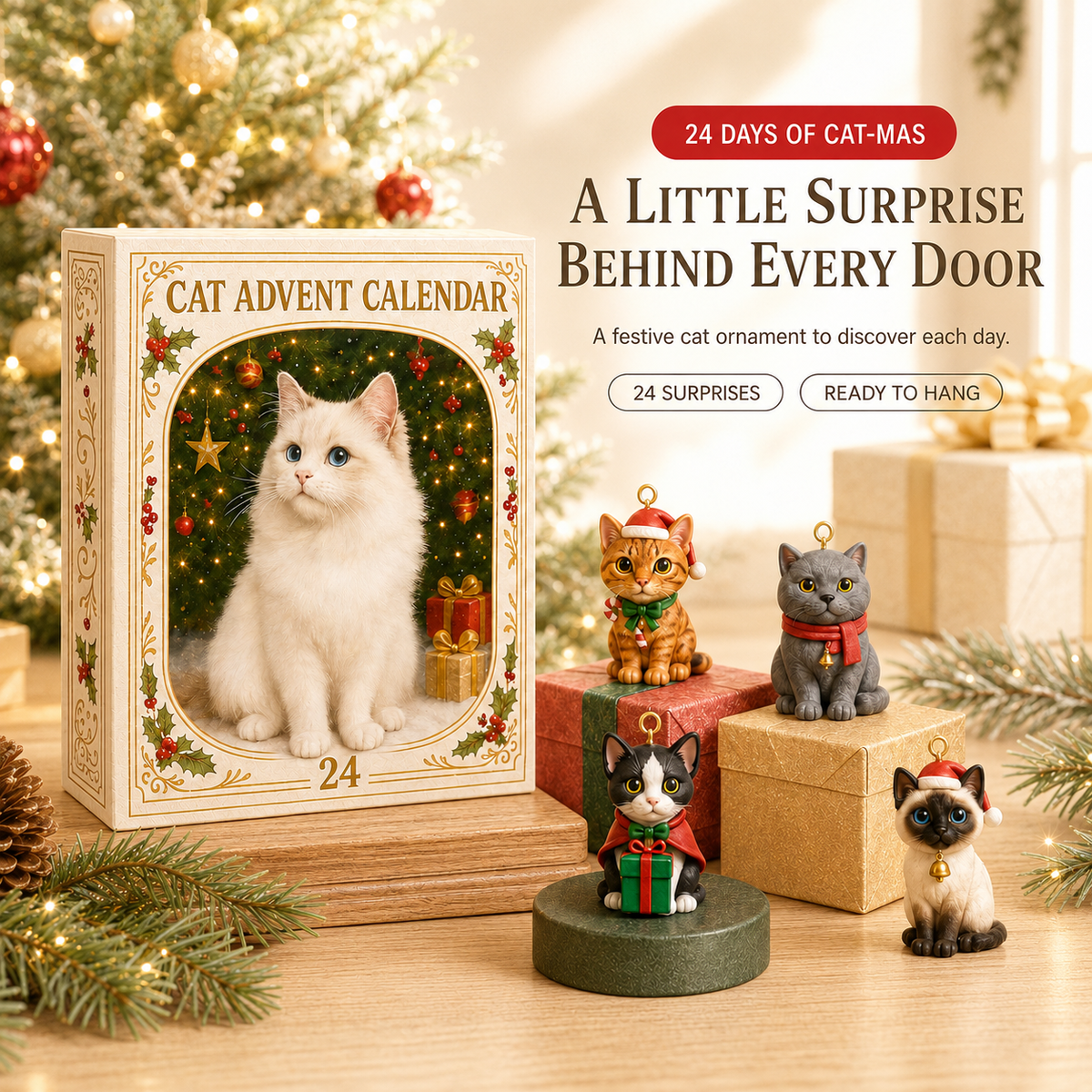 🐱🎄 24-Day Cat Advent Calendar – A New Kitty Surprise Every Day