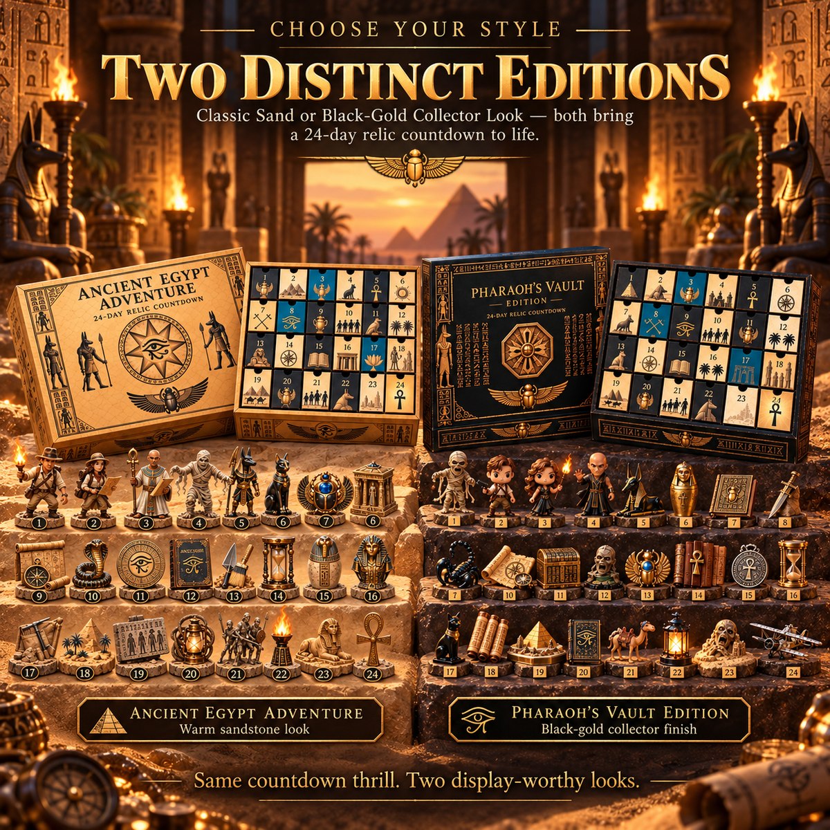 🏺 24-Day Ancient Egypt Relic Countdown Calendar – Collector Editions
