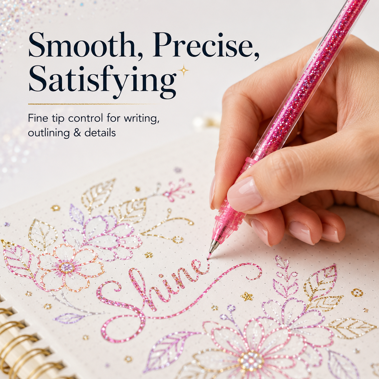🎨✨Glitter Gel Pen Set-18 Sparkling Colors for Creative Fun