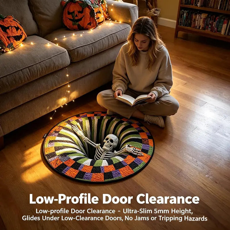 🔥3D Skeleton Vortex Halloween Rug