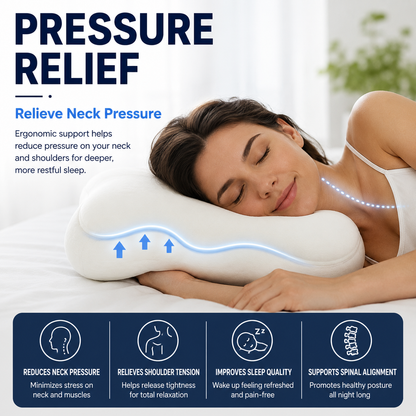 💤Cloud-shaped neck support slow rebound memory foam pillow