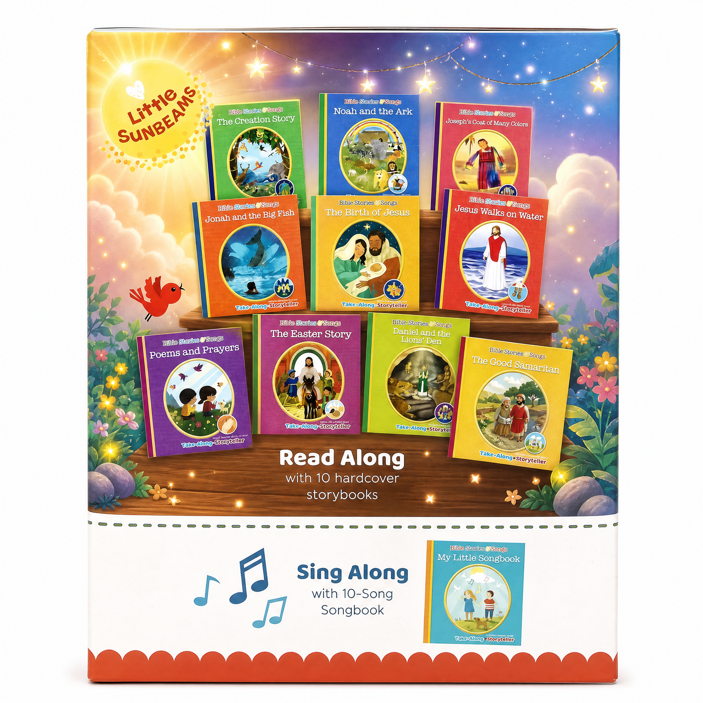 🎁Bible Stories and Songs: Portable Electronic Player with 11 Books