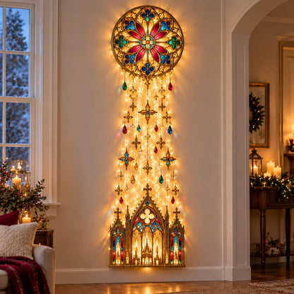 🔥HOT SALE🔥✨ Cathedral Grace Stained Glass Cascade Wall Light™