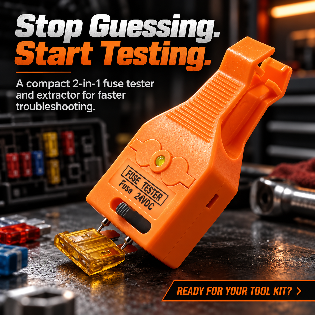 🔧⚡Fuse Tester & Puller — Test & Extract Blade Fuses in One Tool