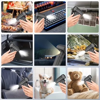 ✨️✨️100,000 RPM Portable Turbo Fan – 6 Speeds with LED Light