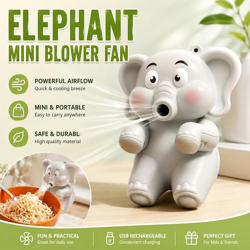 Clip‑On Mini Fan, Dinosaur & Elephant Styles for Soup, Tea & Coffee