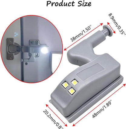 ✨ 6-Pack Hinge LED Cabinet Light – Open the Door, Light Comes On