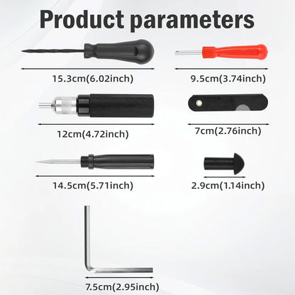 🚗 Mushroom Tire Repair Kit – Compact Roadside Puncture Tool Set