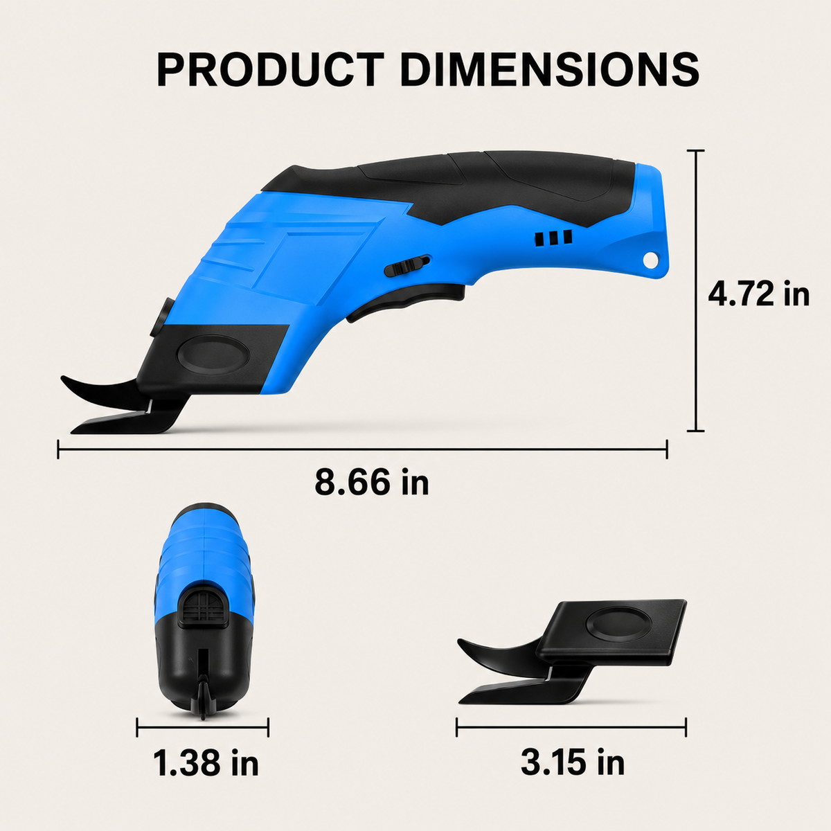 ⚡ Cordless Electric Scissors — USB Rechargeable Multi-Material Craft Cutter