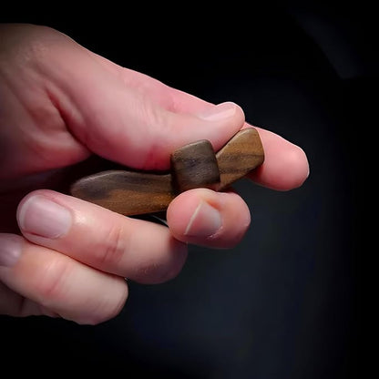Cross Fidget Wood, Encouragement Gift, Olive Wooden Cross for Clinging and Praying, Pocket Religious Gift for Children and Adult