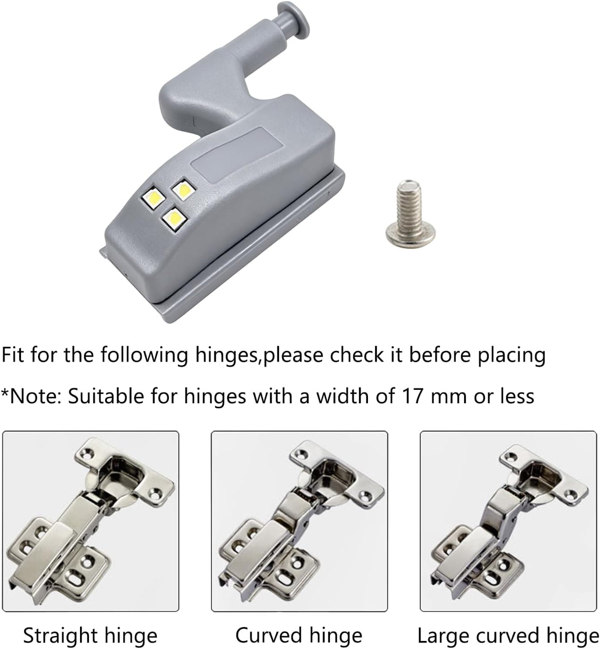✨ 6-Pack Hinge LED Cabinet Light – Open the Door, Light Comes On