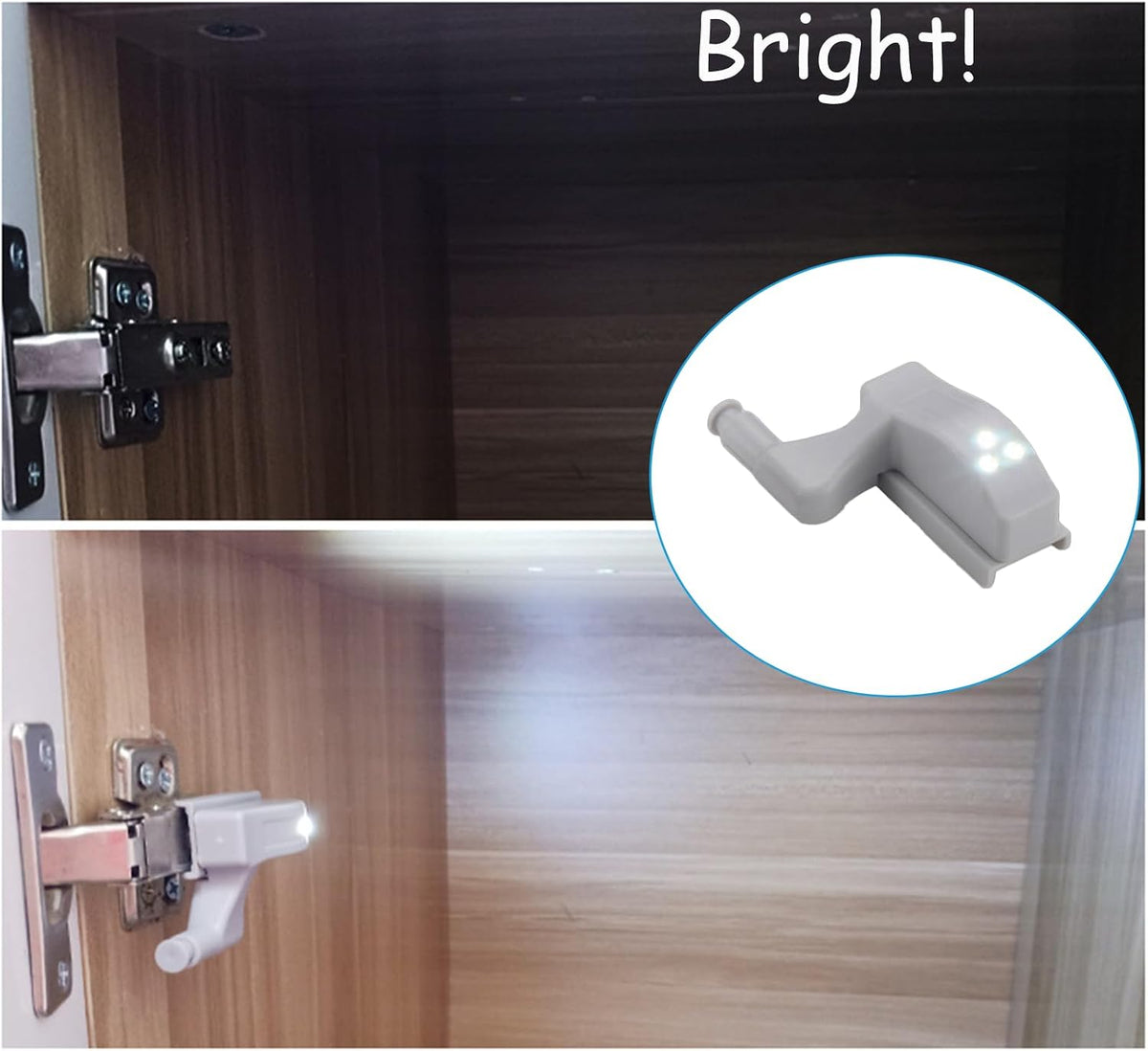 ✨ 6-Pack Hinge LED Cabinet Light – Open the Door, Light Comes On
