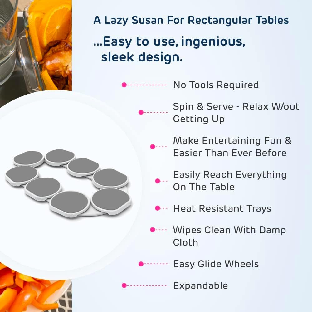 🍽️ Expandable Lazy Susan Turntable – Easy Food Sharing for Every Gathering