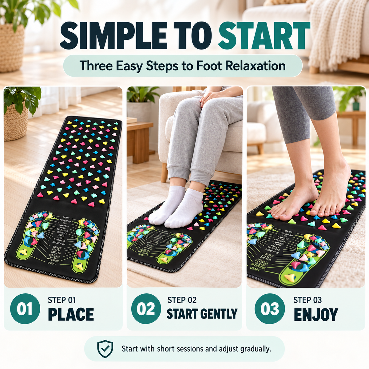 🦶 Acupressure Foot Massage Mat – A Relaxing At-Home Foot Reset