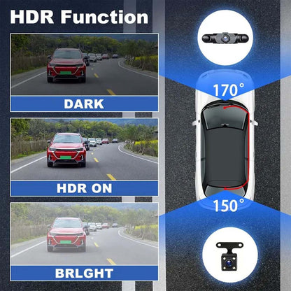🚗 4-Channel Dash Cam – Multi-View Car Camera with Night Vision & G-Sensor