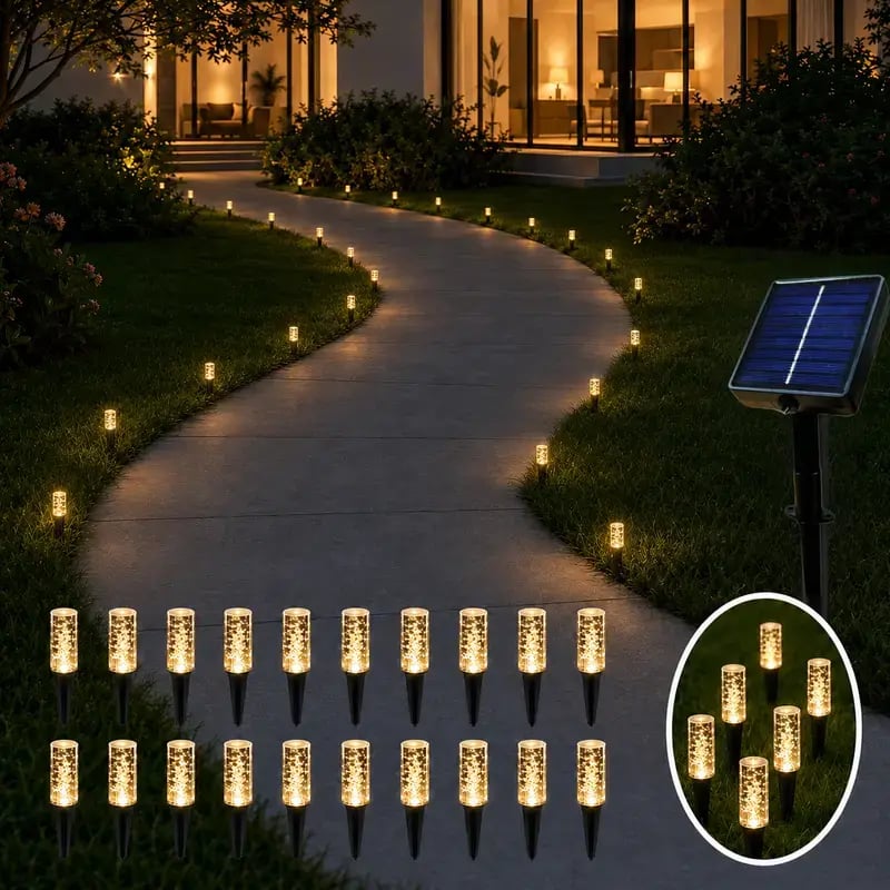 ☀️Set of 20 LED Solar Garden Stake Lights