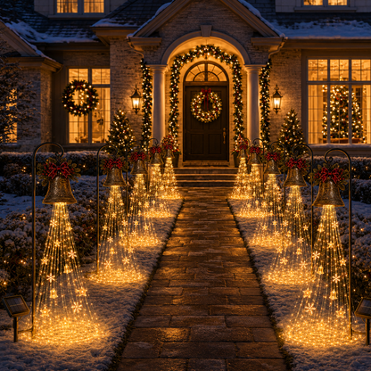🔥Hot Sale 40% OFF🎄 Christmas Bell Cascade Solar Yard Light✨