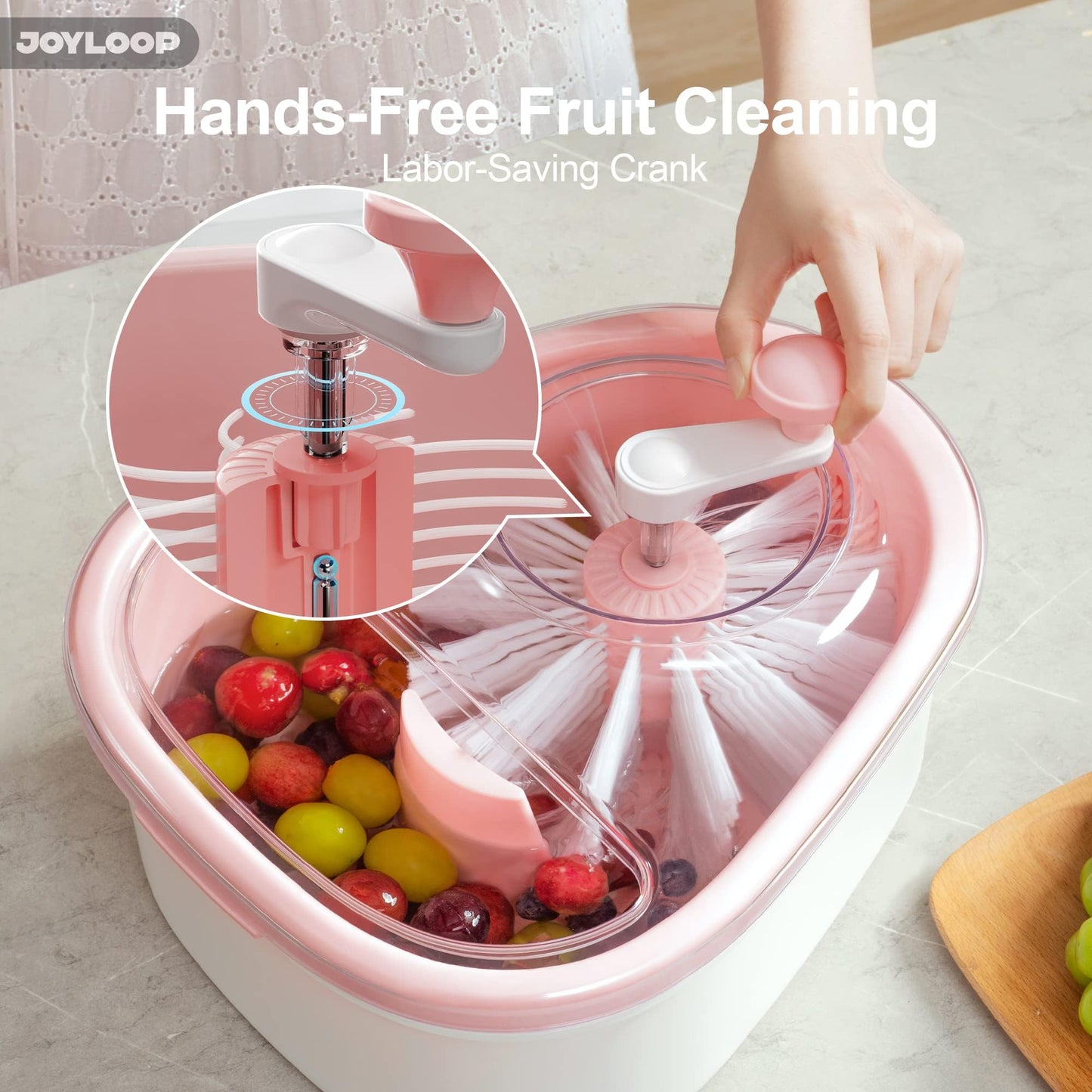 🔥49%OFF TODAY🔥Manual Fruit & Vegetable Washer Spinner with Brush