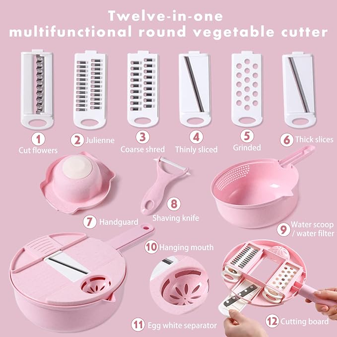 🥗12-in-1 Multifunction Tool for Cutting Vegetables