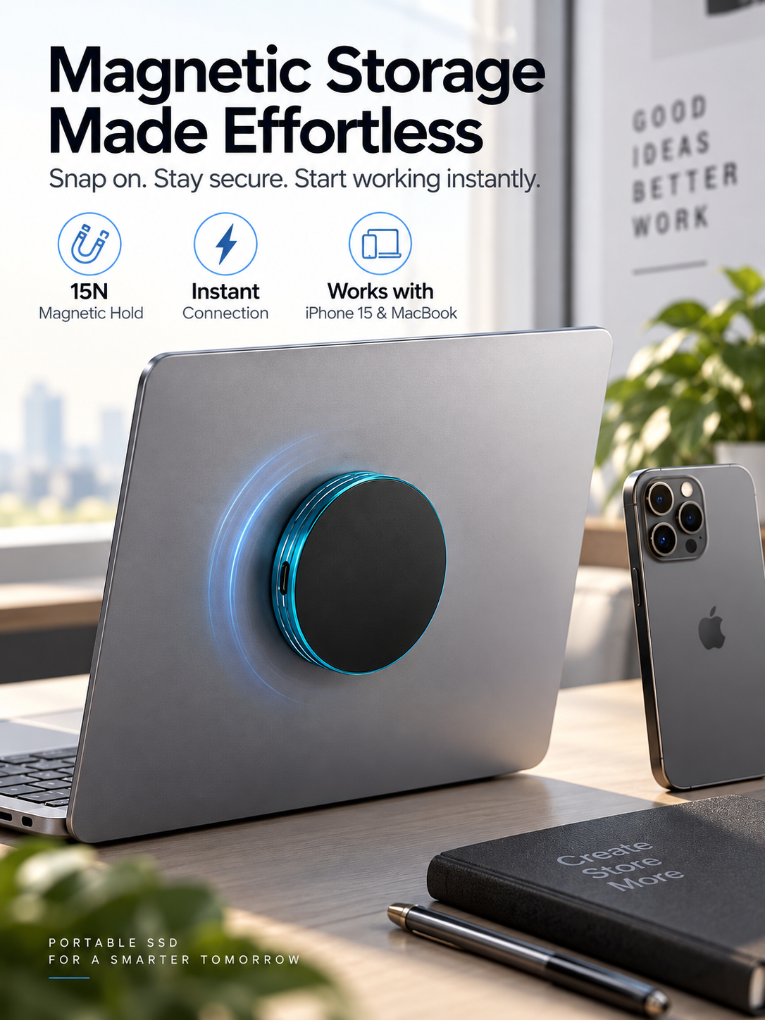 📲C Magnetic Anti-Lost Portable SSD External Solid State Drive