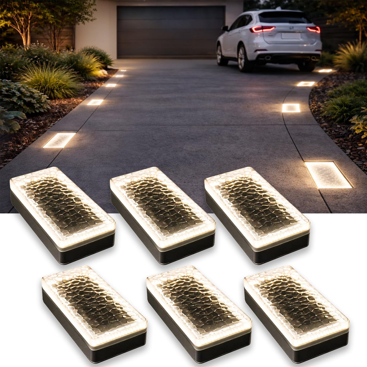💡🔥4×8 Solar Paver Lights – Flush-Mount Driveway & Walkway Lighting