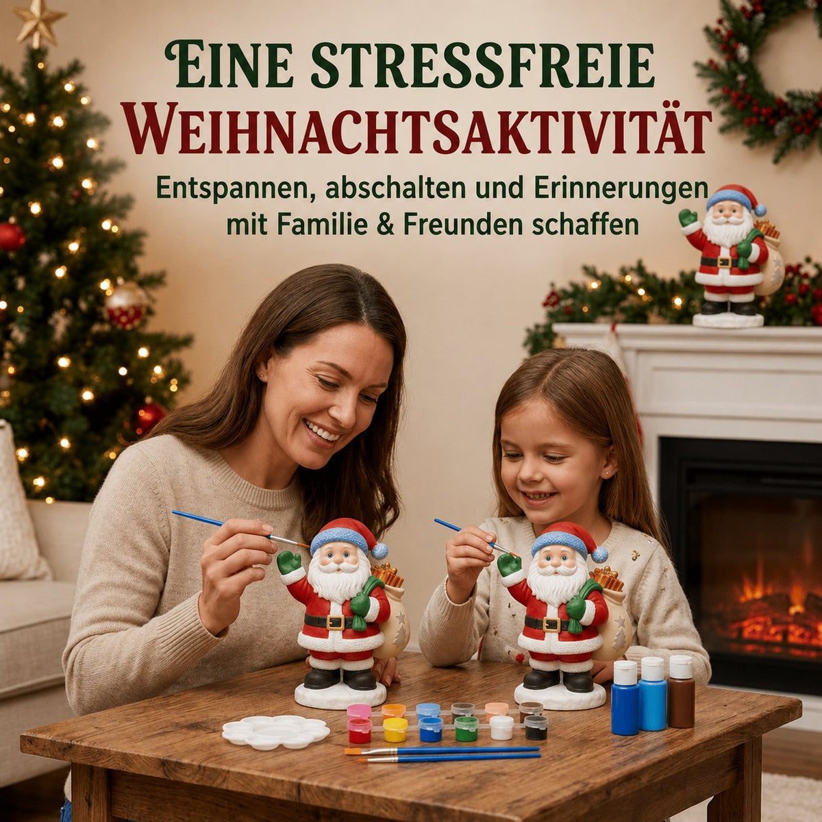 🎨 Anfängerfreundliches DIY-Weihnachtsfiguren-Malset | Gestalte deine eigene festliche Weihnachtsdekoration 🎄💕