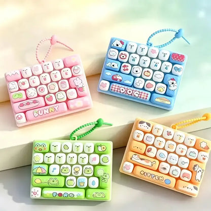 ⌨️ Cute Mini Keyboard Keychain – 4 Adorable Pastel Styles! 💕