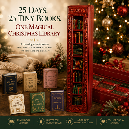 📚25-Day Book Advent Calendar | Miniature Book Ornaments for Book Lovers