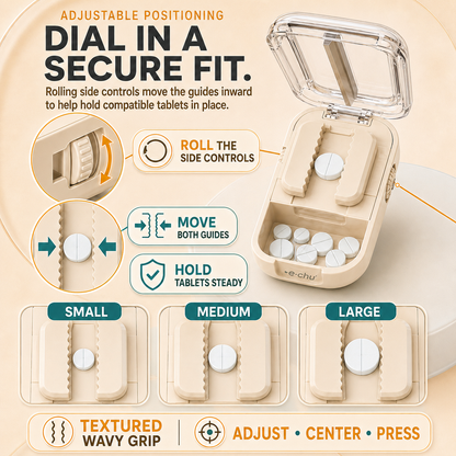 💊 2-in-1 Adjustable Multi-Pill Cutter & Storage Case – 2-Way or 4-Way