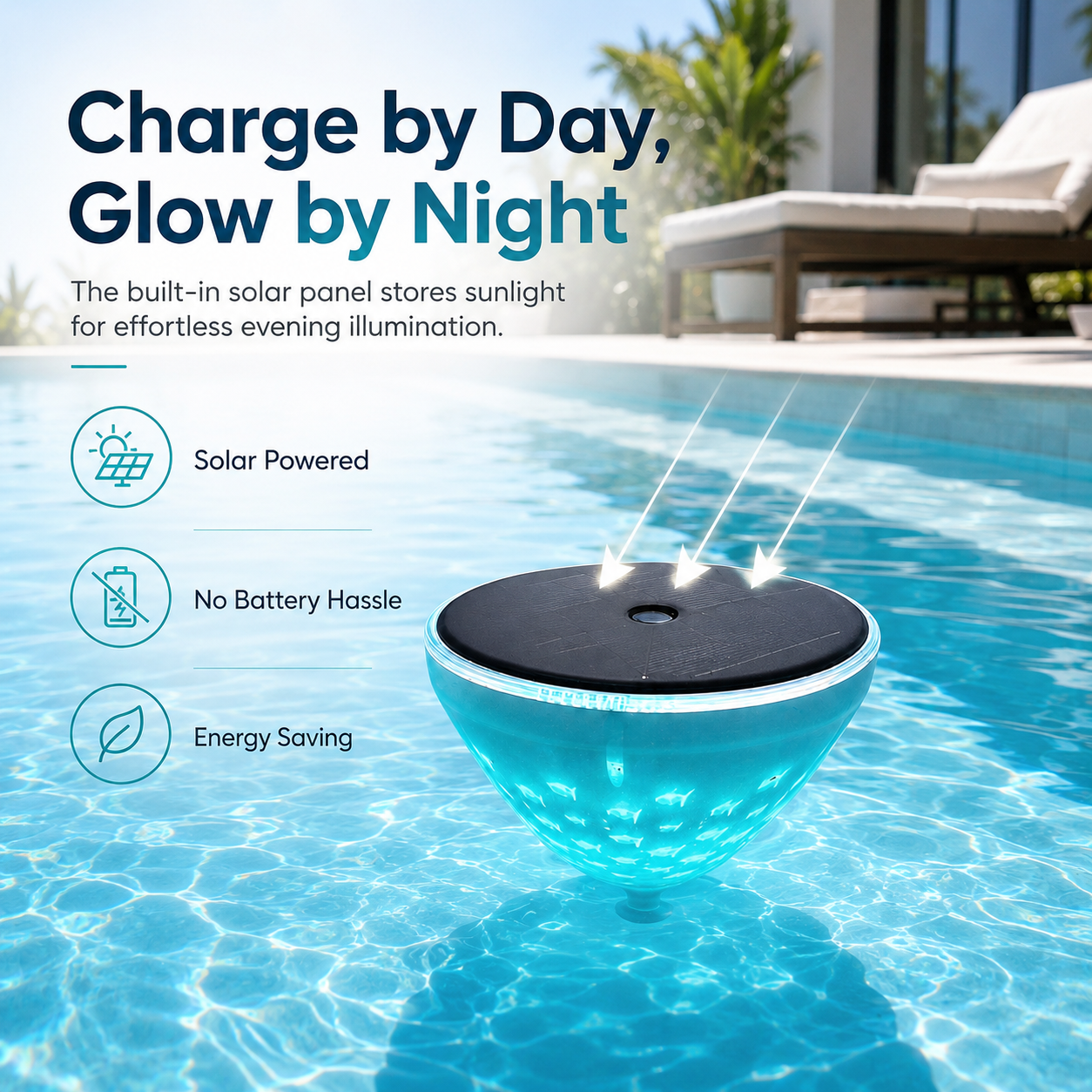 ☀️Solar Floating Pool Light with Fish Projection