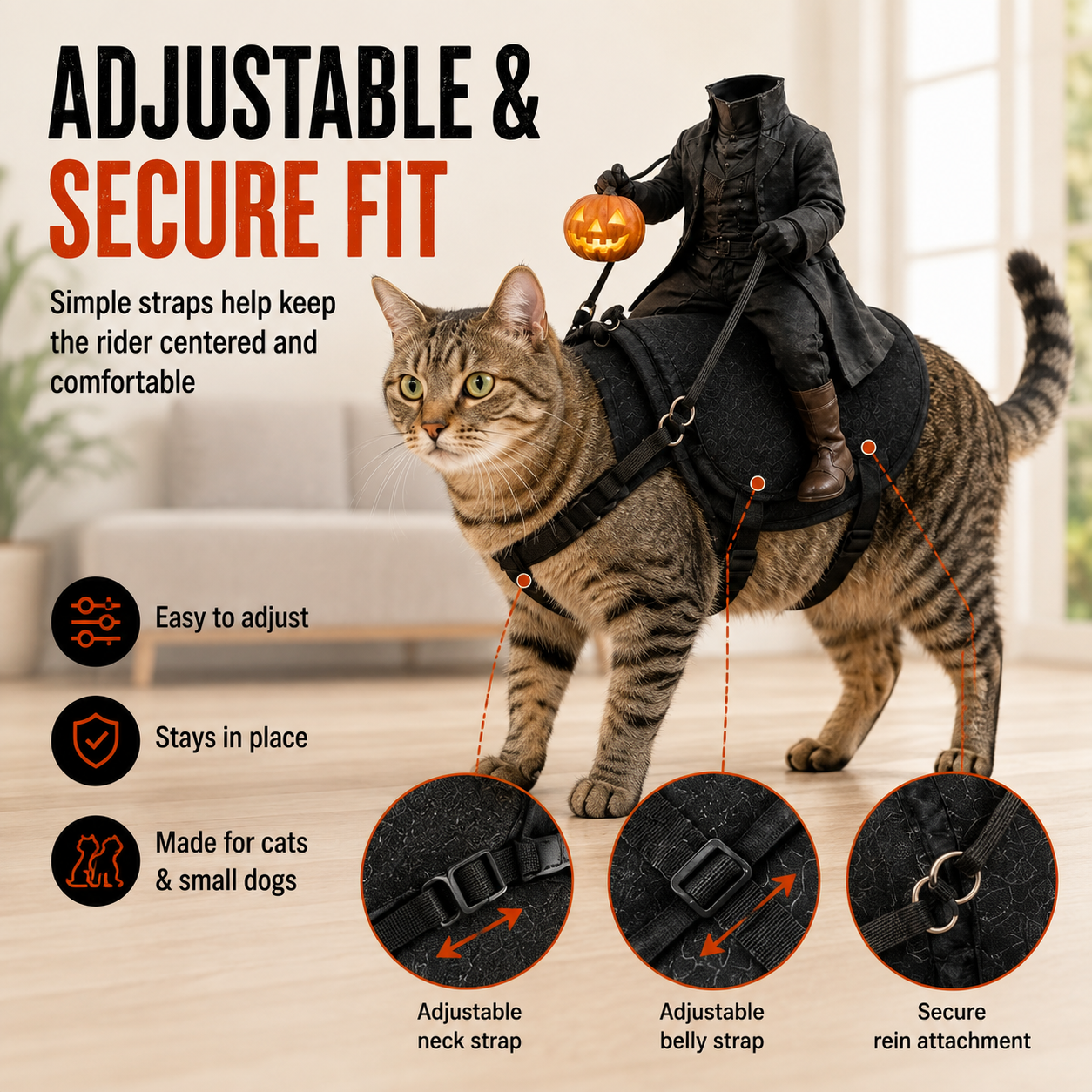 😺The Headless Horseman Rider™ Pet Costume🎃